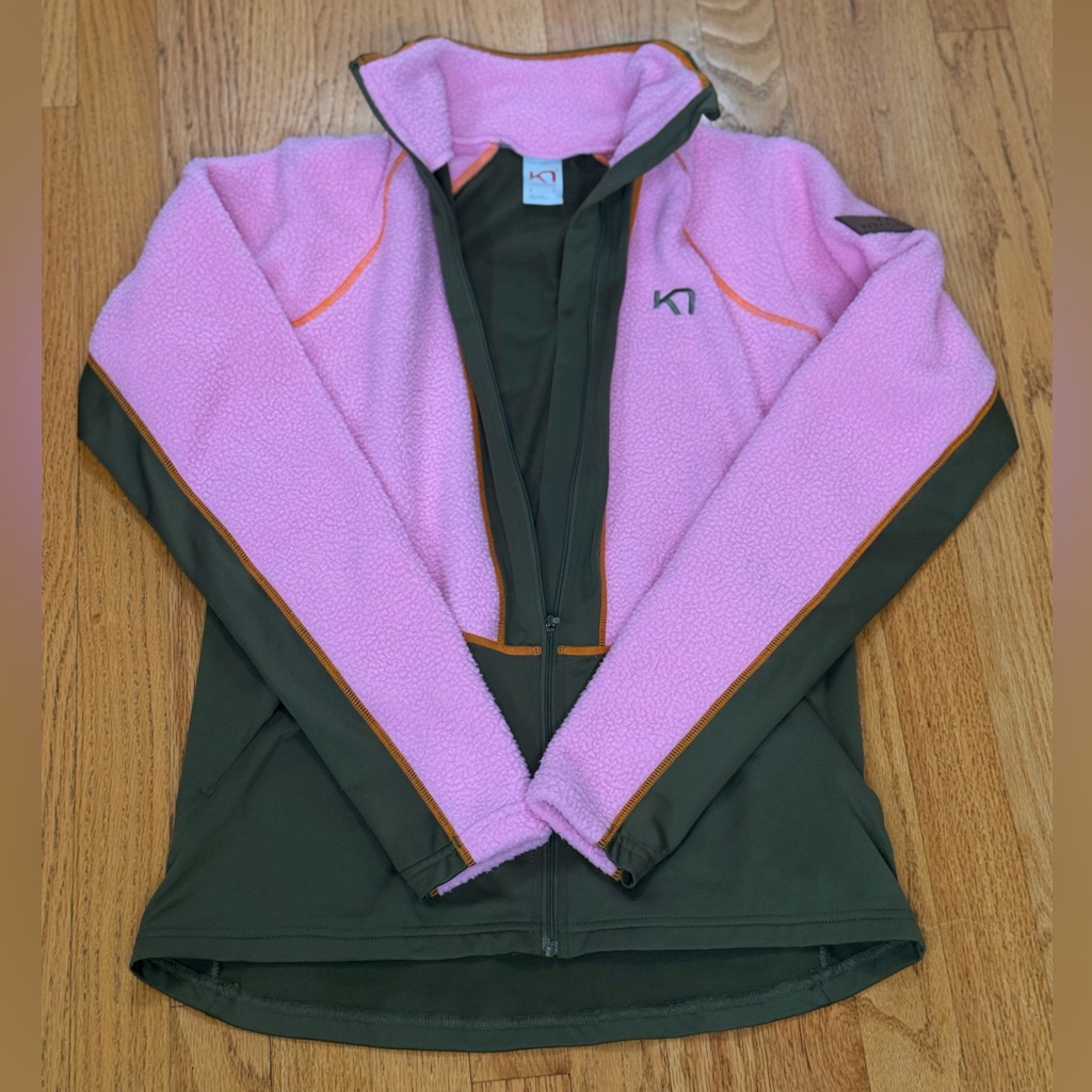 Kari Traa Ragnhild Full Zip Midlayer Jacket Size S, Prism Pink / Olive — image 8 of 8